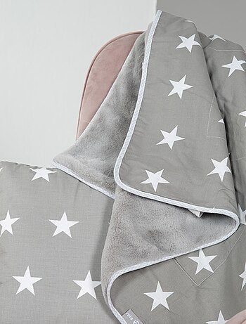 Deken met sterrenprint van katoen en fleece 80 x 80 cm 'Little Stars' ROBA