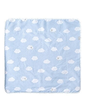 Deken met wolkenprint van katoen en fleece 80 x 80 cm 'Kleine Wolke' ROBA