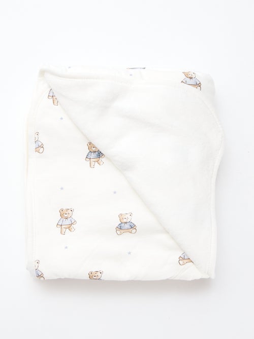 Deken van katoenjersey met print - Kiabi