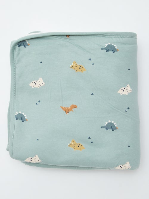 Deken van katoenjersey met print - Kiabi