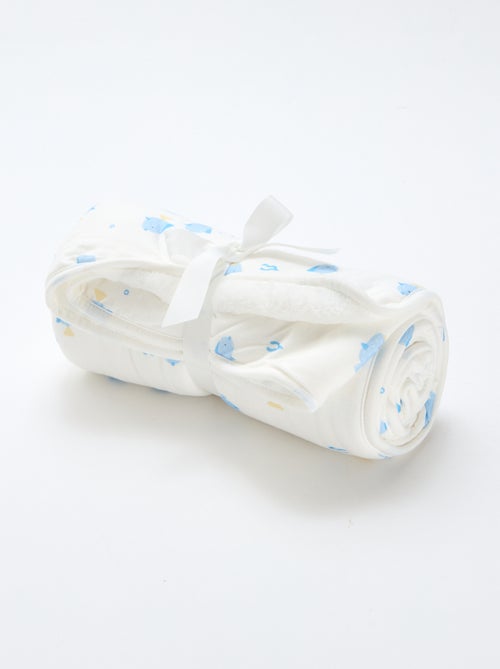 Deken van katoenjersey met print - Kiabi