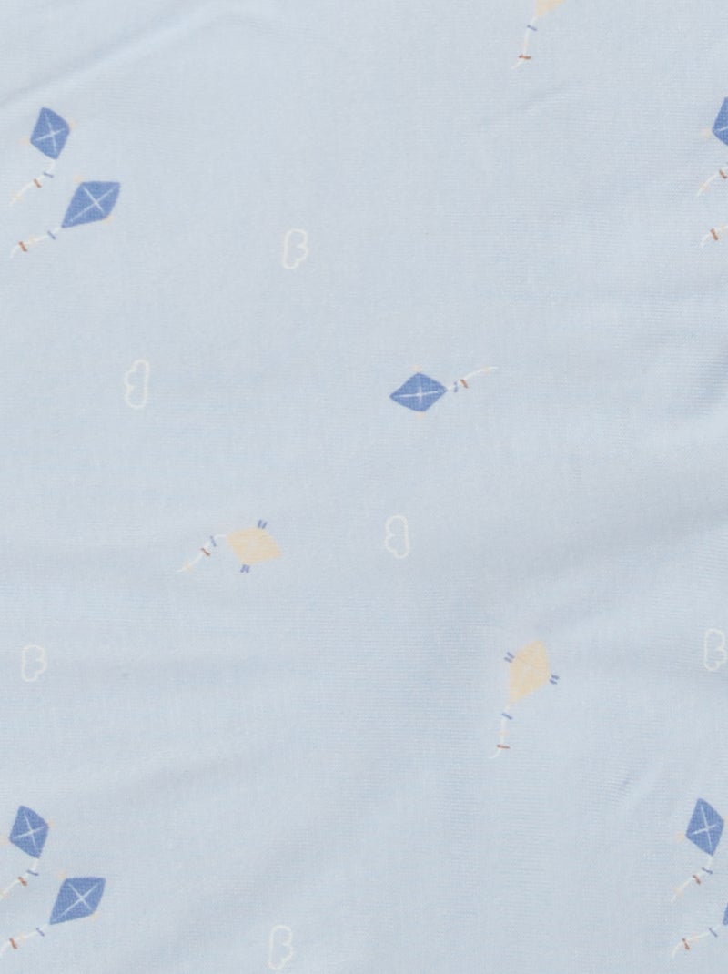 Dekentje met print BLAUW - Kiabi