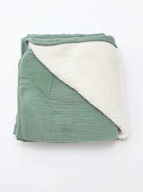 Dekentje van zachte, luchtige katoen en fleece - Kiabi