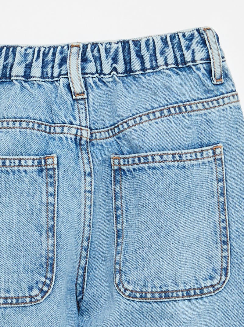 Denim baggy fit met 5 zakken Blauw - Kiabi