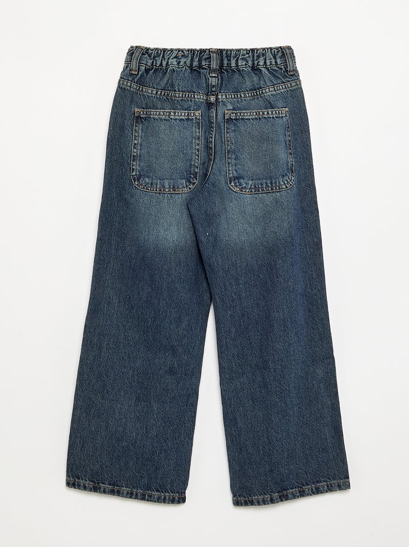 Denim baggy fit met 5 zakken Blauw - Kiabi