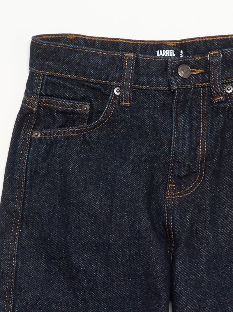 Denim barrel fit-broek Blauw - Kiabi