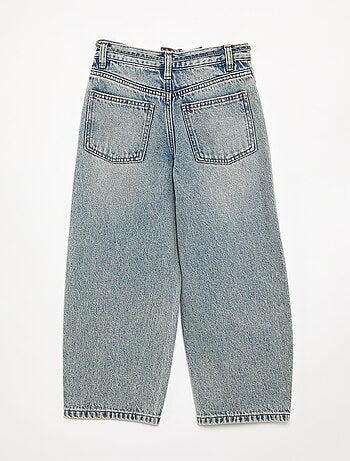 Denim barrel fit broek met ceintuur