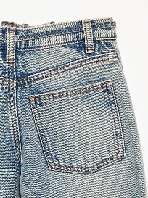 Denim barrel fit broek met ceintuur - Kiabi Denim barrel fit broek met ceintuur - Kiabi