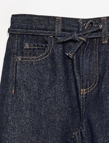 Denim barrel fit broek met ceintuur