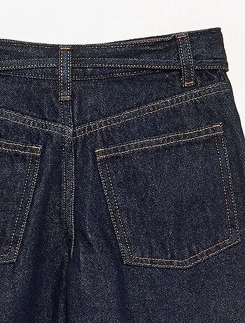 Denim barrel fit broek met ceintuur