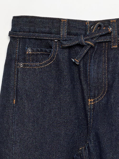 Denim barrel fit broek met ceintuur - Kiabi Denim barrel fit broek met ceintuur - Kiabi