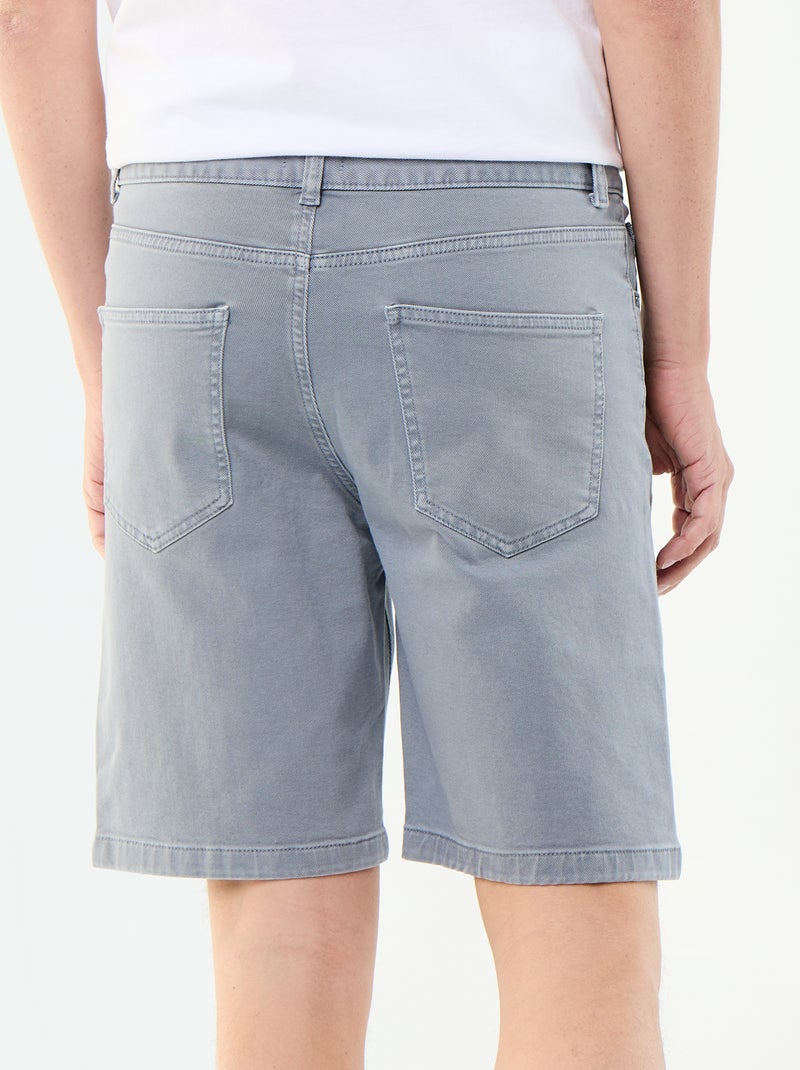 Denim bermuda met 5 zakken Grijs - Kiabi