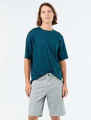 Denim bermuda met 5 zakken