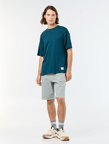 Denim bermuda met 5 zakken