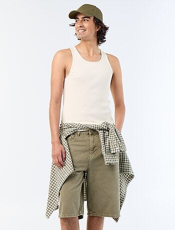 Denim bermuda met 5 zakken