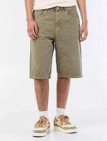 Denim bermuda met 5 zakken