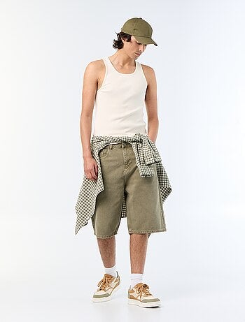 Denim bermuda met 5 zakken