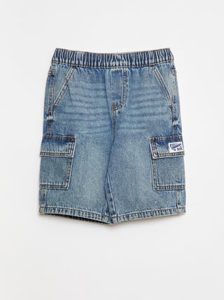 Denim bermuda met zakken