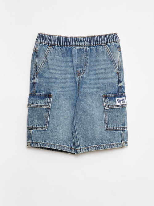Denim bermuda met zakken - Kiabi