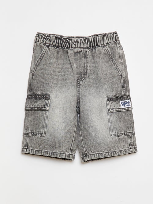 Denim bermuda met zakken - Kiabi