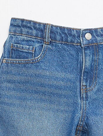 Denim bermuda slim fit stretch van katoen
