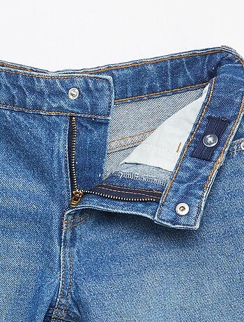 Denim bermuda slim fit stretch van katoen