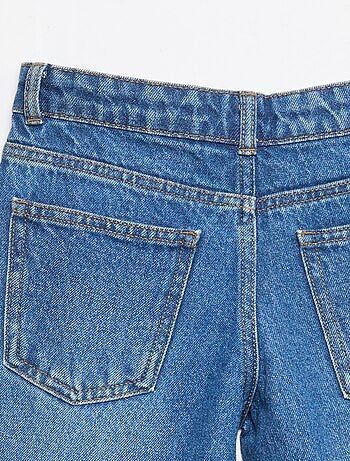 Denim bermuda slim fit stretch van katoen