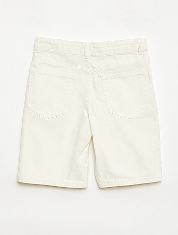 Denim bermuda slim fit stretch van katoen