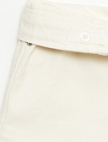 Denim bermuda slim fit stretch van katoen