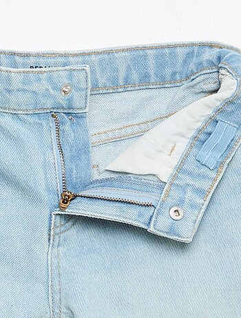 Denim bermuda slim fit stretch van katoen