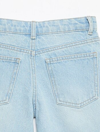Denim bermuda slim fit stretch van katoen