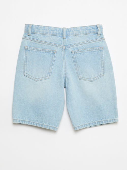 Denim bermuda slim fit stretch van katoen - Kiabi