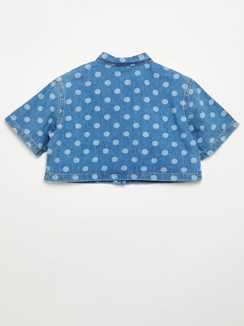 Denim blouse met stippen - Kiabi Denim blouse met stippen - Kiabi