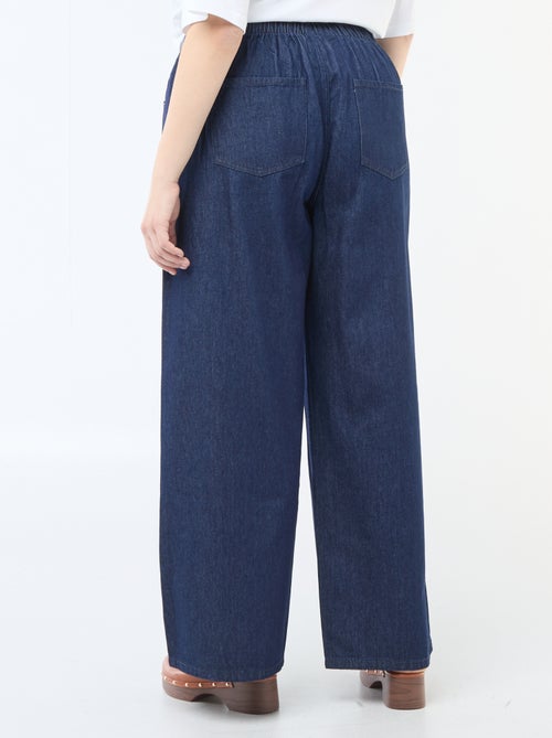 Denim broek / jeans met lage taille en wijde pijpen - Kiabi