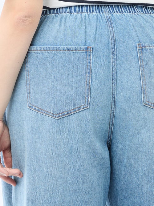 Denim broek / jeans met lage taille en wijde pijpen - Kiabi