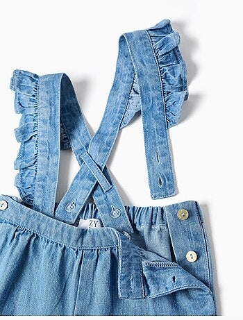 Denim broek met afneembare bandjes
