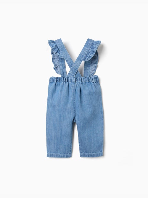 Denim broek met afneembare bandjes - Kiabi
