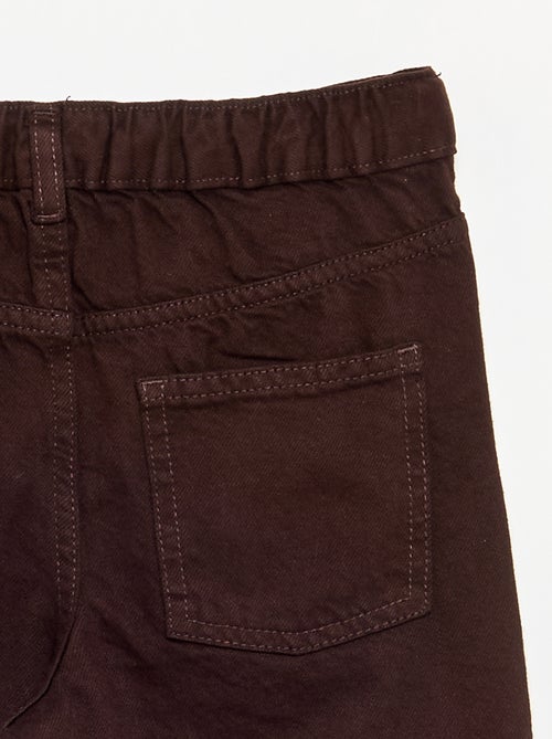 Denim broek met asymmetrische knoopsluiting - Kiabi