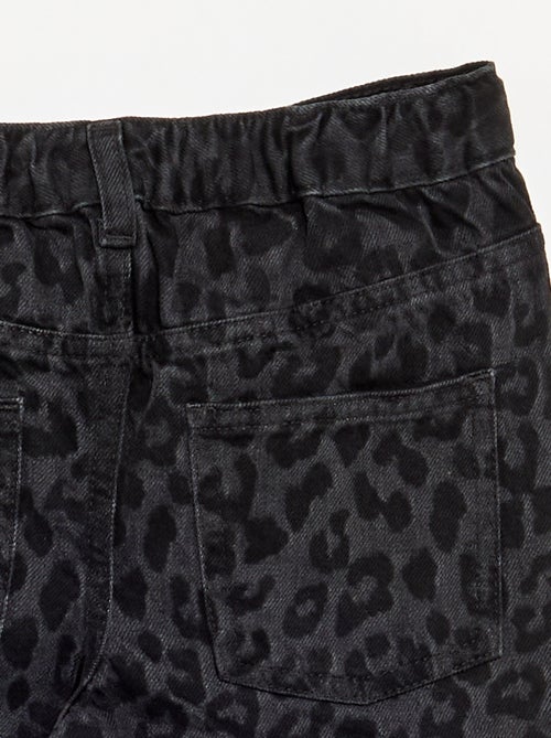 Denim broek met asymmetrische knoopsluiting - Kiabi