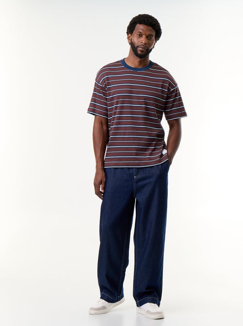 Denim broek met elastische taille - Kiabi