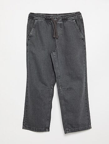 Denim broek met elastische taille