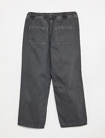 Denim broek met elastische taille