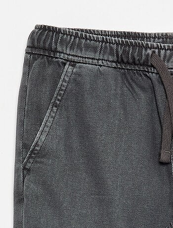 Denim broek met elastische taille