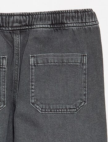 Denim broek met elastische taille