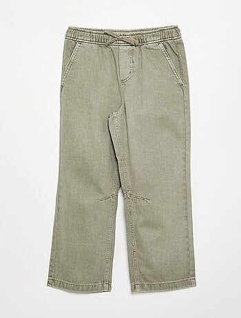 Denim broek met elastische taille