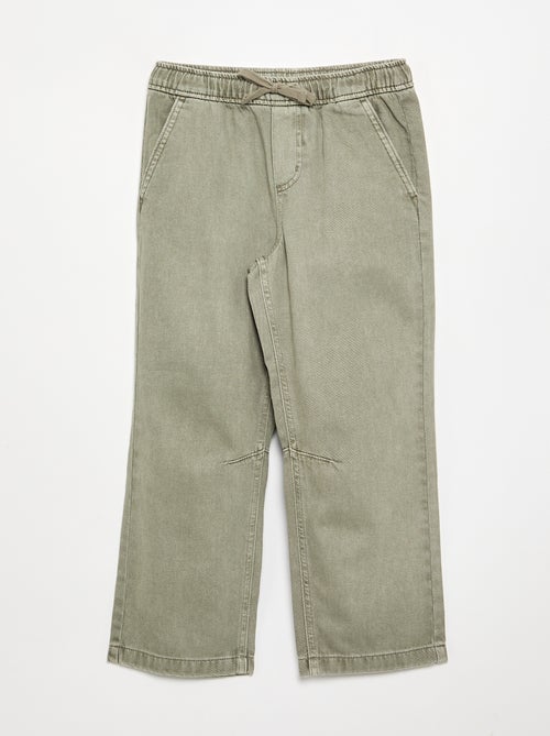 Denim broek met elastische taille - Kiabi Denim broek met elastische taille - Kiabi