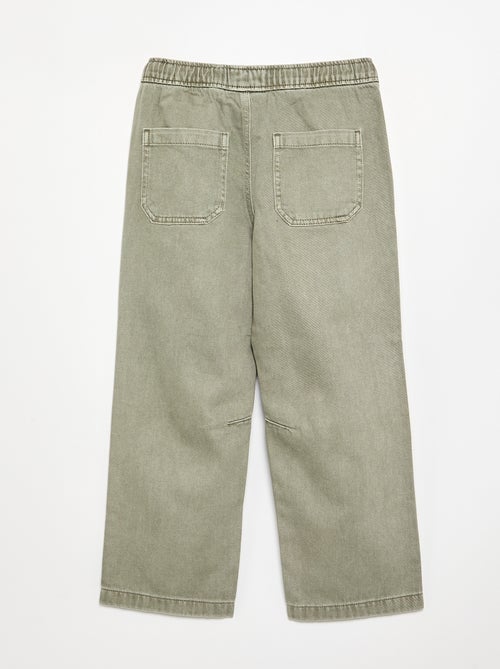 Denim broek met elastische taille - Kiabi Denim broek met elastische taille - Kiabi