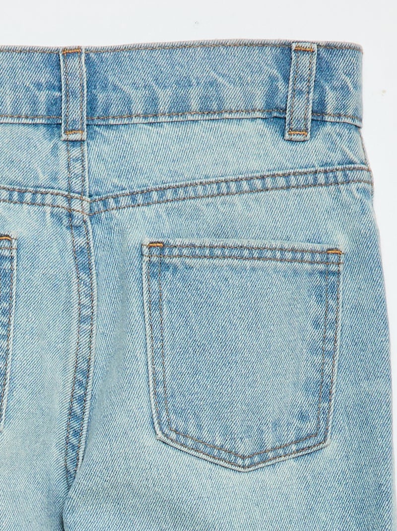 Denim broek met hoge taille Blauw - Kiabi