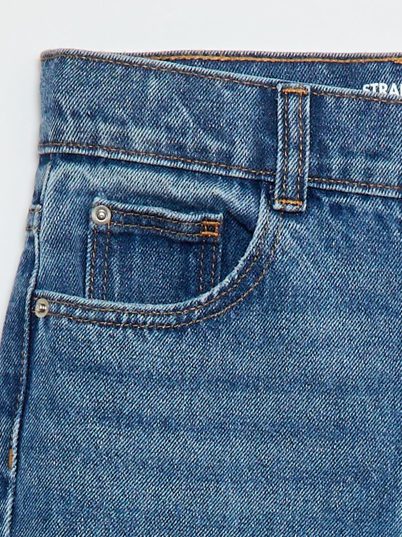 Denim broek met hoge taille Blauw - Kiabi