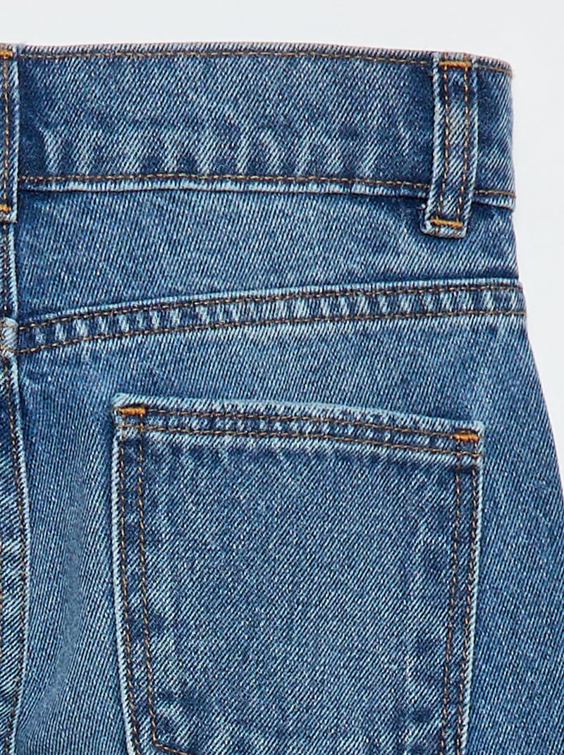 Denim broek met hoge taille Blauw - Kiabi